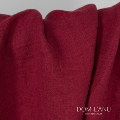 Praný 100% ľan červený.