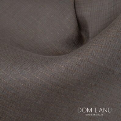 Ľanová látka je sivohnedá so vzorom, šírka 150cm