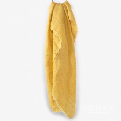 Ľanová žltá šatka