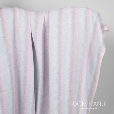 Rôznofarebná ľanová látka s lurexom, praná