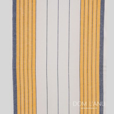 Biela uteráková ľanová / bavlnená látka s pruhmi