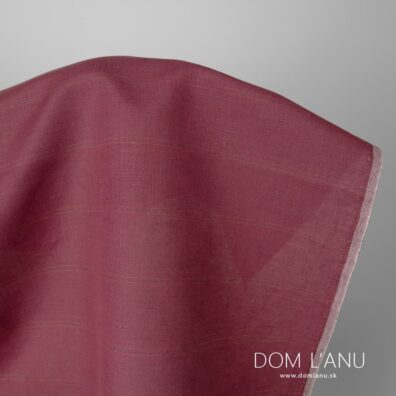 Poloľanová látka tmavočervená pruhovaná, šírka 180cm