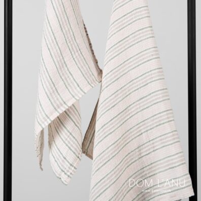 Ľanový uterák ružový, špeciálne vypraná, mäkká, jemná tkanina