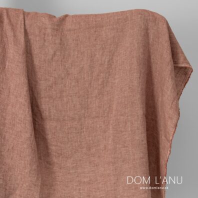 Ľanová látka sivohnedá praná