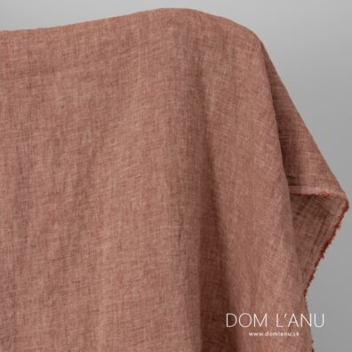 Ľanová látka sivohnedá praná, šírka 145cm