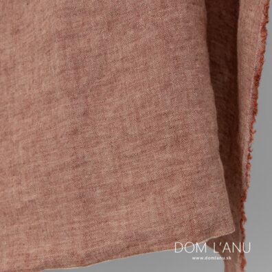 Ľanová látka sivohnedá praná je vhodná na šitie odevov a bytového textilu