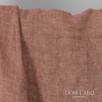 Ľanová látka sivohnedá praná, šetrná k pokožke, mäkká a príjemná na dotyk
