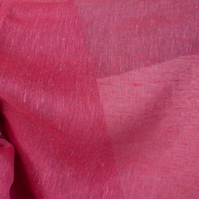 Ľahká, vzácna, priesvitná ľanová látka červená melanžová