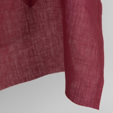 Ľanová tkanina v čerešňovej farbe, šírka 150cm