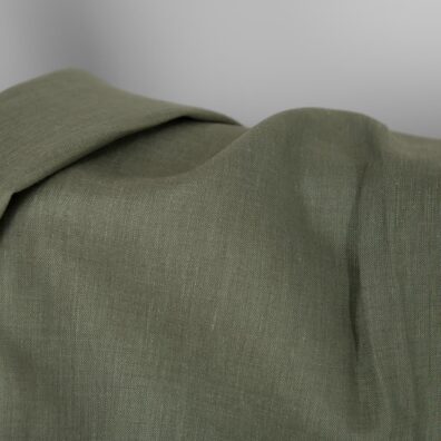 Ľanová tkanina sivozelená melanžová šírka 150cm