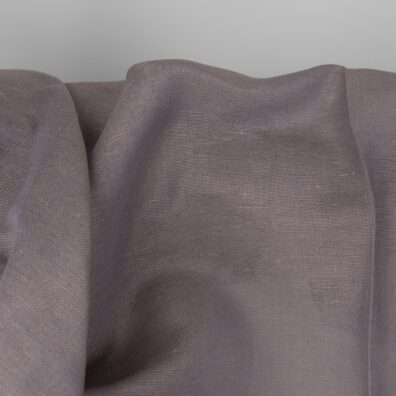 Ľanová-bavlnená látka hnedofialová na odevy, bytový textil